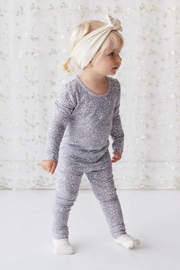 Organic Cotton Everyday Legging - April Lilac Childrens Legging from Jamie Kay Australia