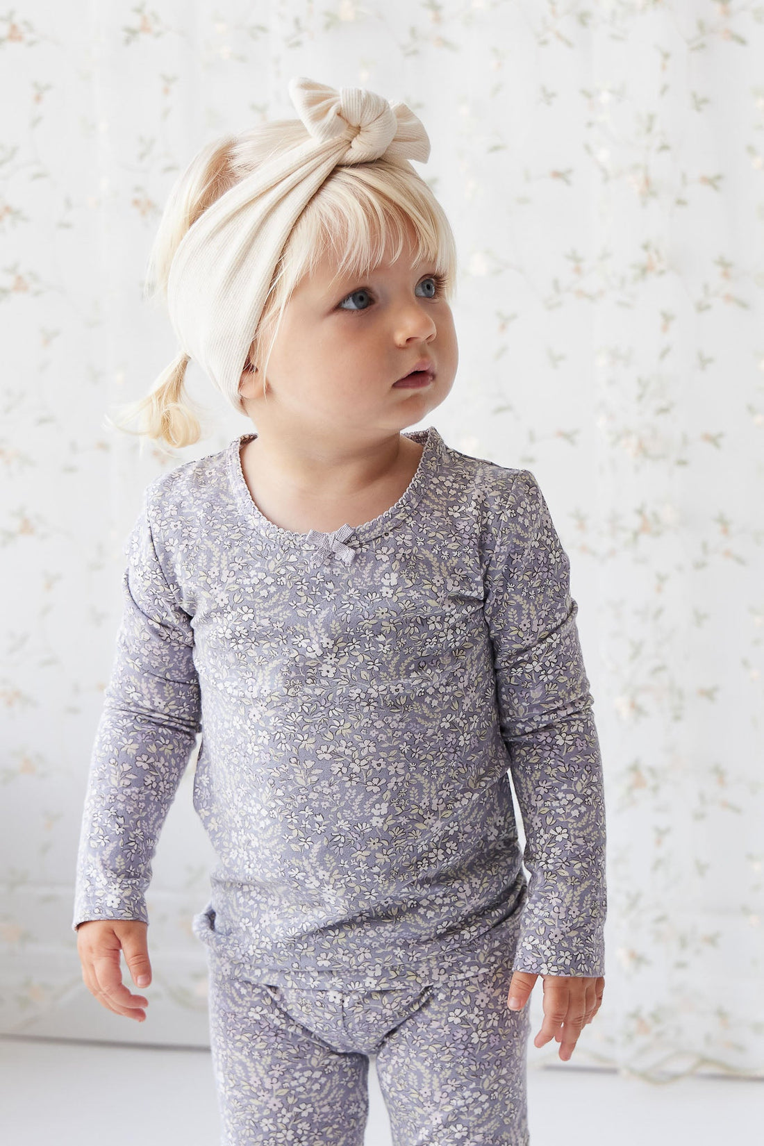 Organic Cotton Long Sleeve Top - April Lilac Childrens Top from Jamie Kay Australia