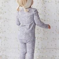 Organic Cotton Everyday Legging - April Lilac Childrens Legging from Jamie Kay Australia