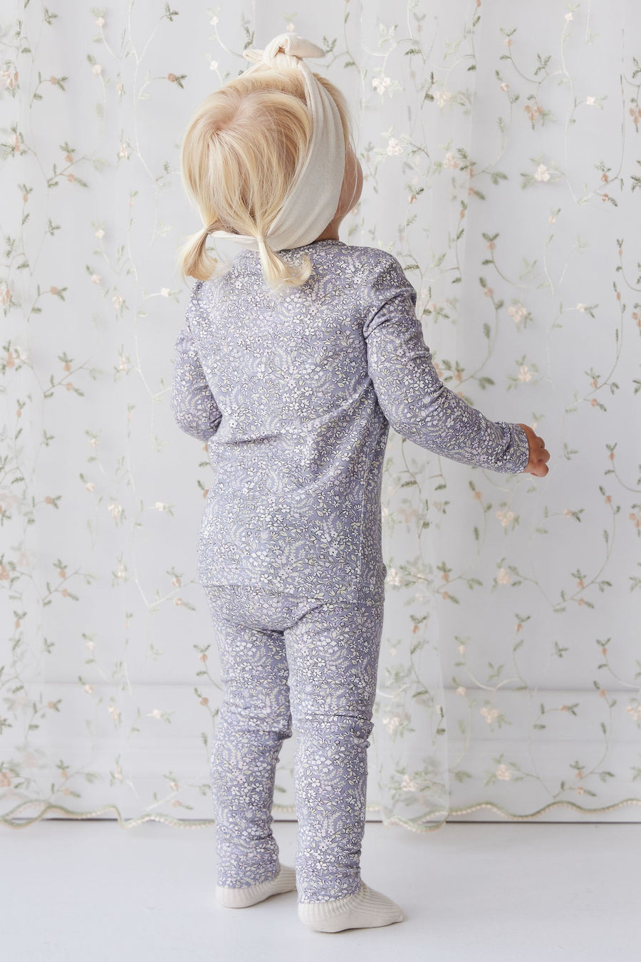 Organic Cotton Everyday Legging - April Lilac Childrens Legging from Jamie Kay Australia