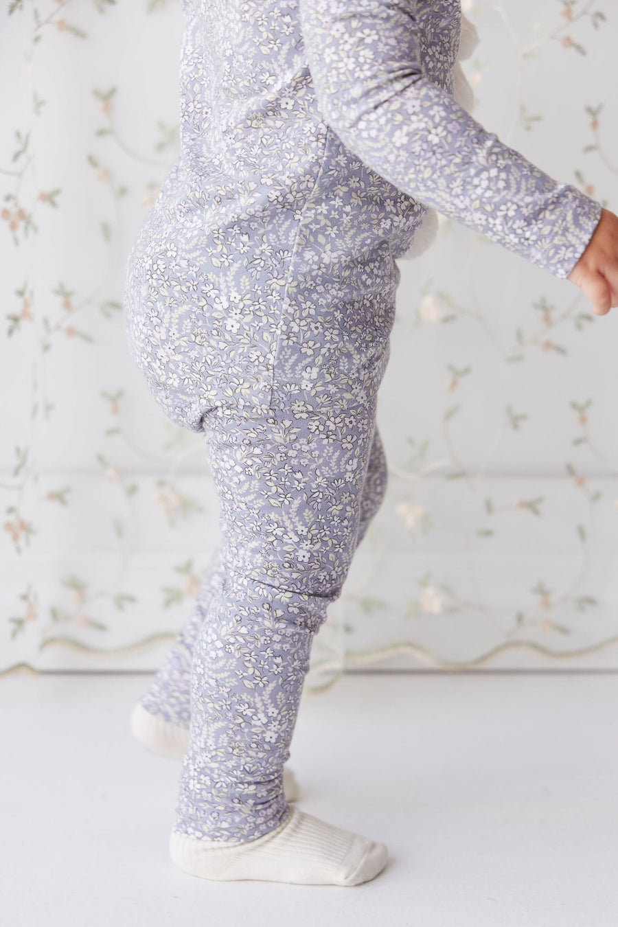 Organic Cotton Everyday Legging - April Lilac Childrens Legging from Jamie Kay Australia