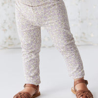 Organic Cotton Everyday Legging - Chloe Lavender Childrens Legging from Jamie Kay Australia