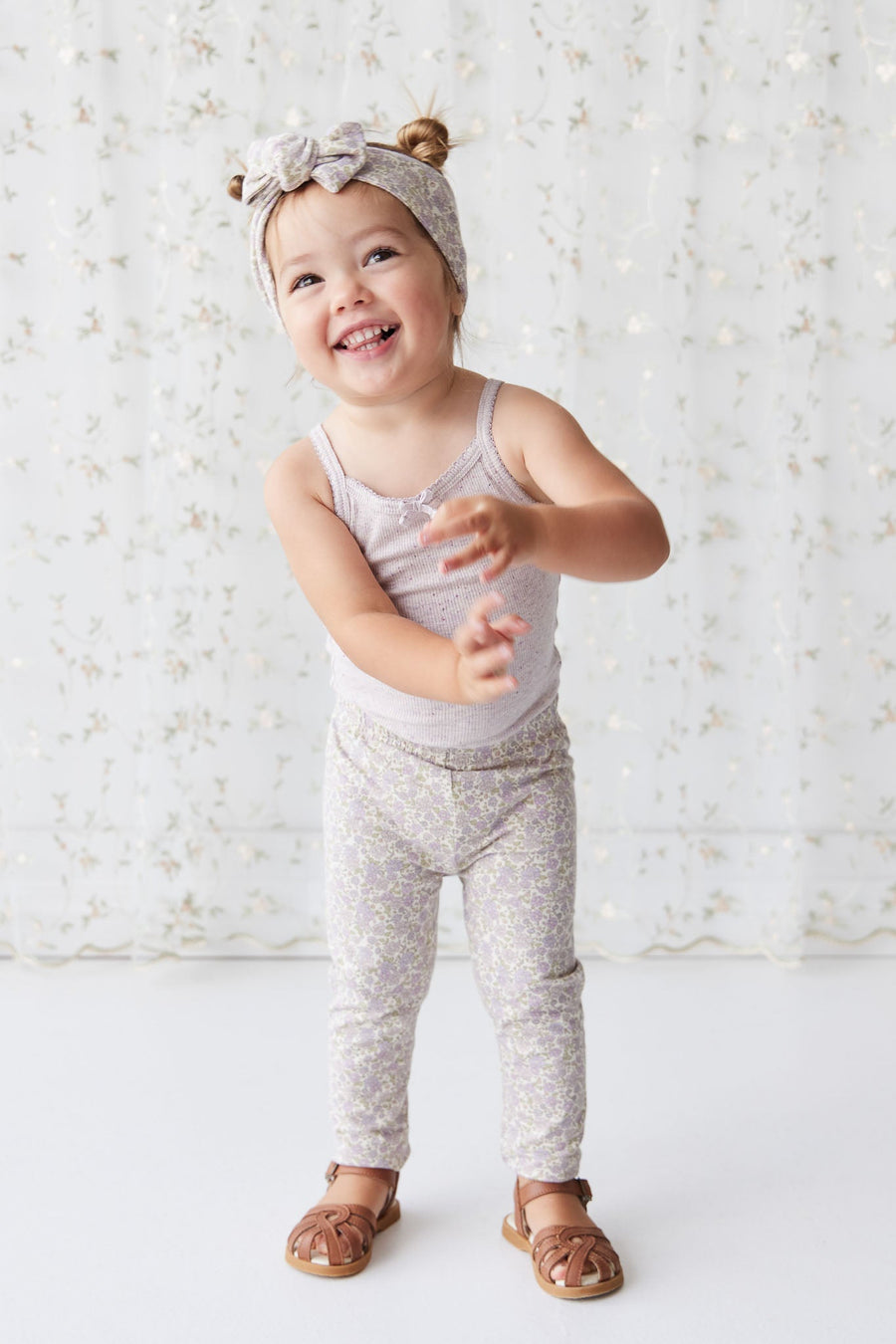 Organic Cotton Everyday Legging - Chloe Lavender Childrens Legging from Jamie Kay Australia