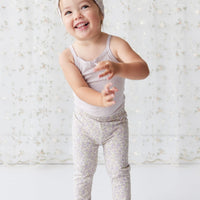 Organic Cotton Fine Rib Singlet - Lavender Fleck Childrens Singlet from Jamie Kay Australia