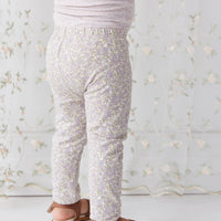 Organic Cotton Everyday Legging - Chloe Lavender Childrens Legging from Jamie Kay Australia