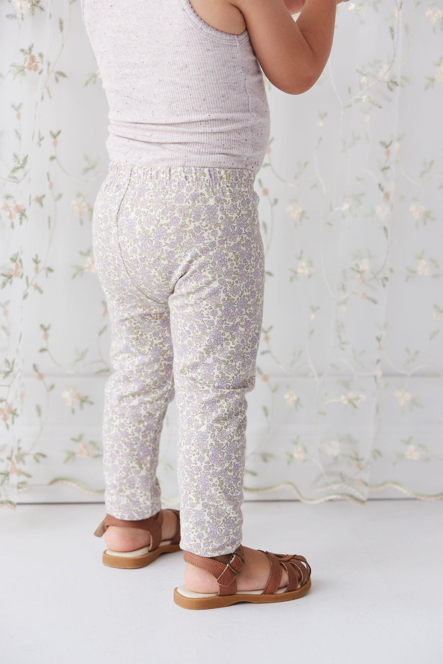 Organic Cotton Everyday Legging - Chloe Lavender Childrens Legging from Jamie Kay Australia