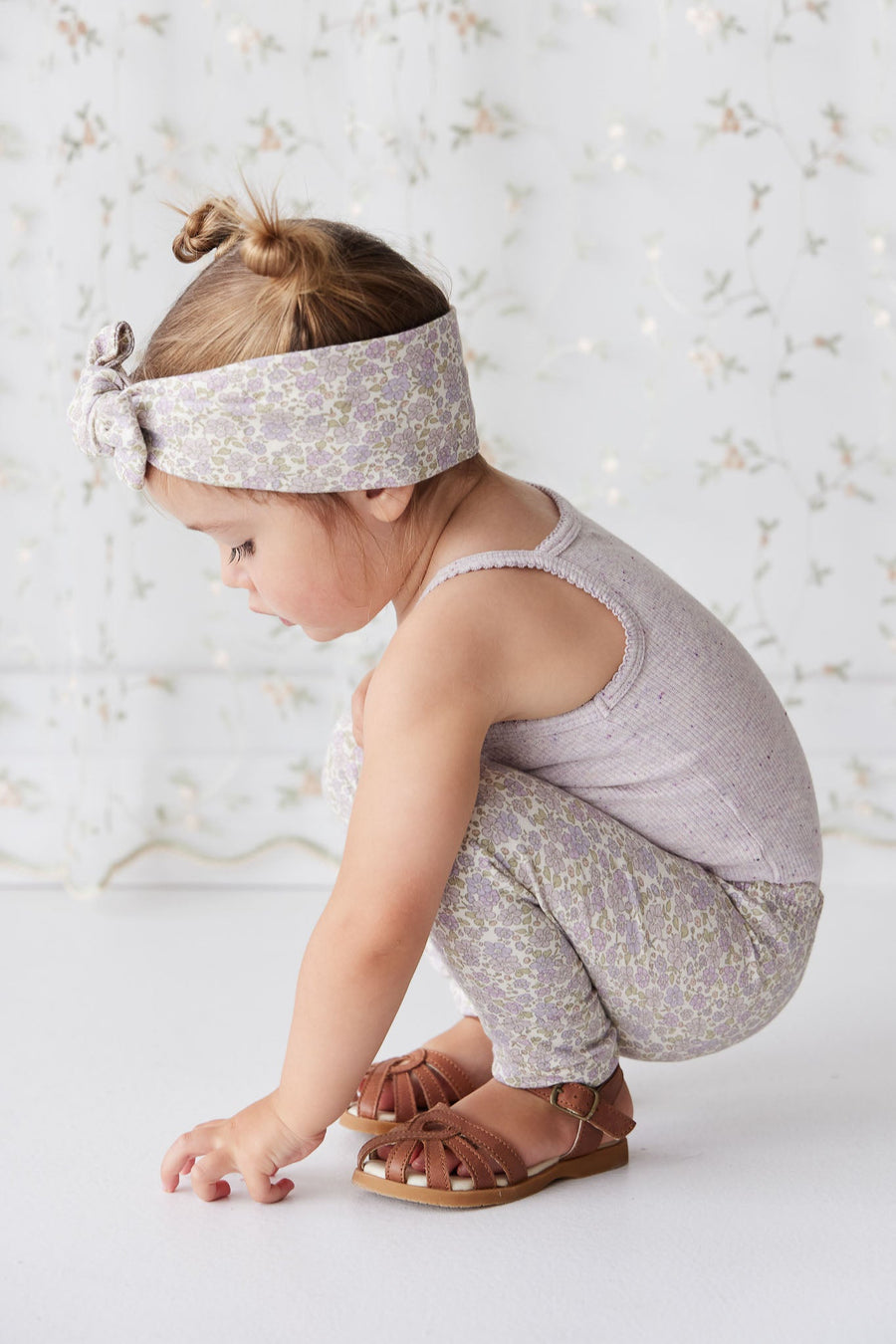 Organic Cotton Everyday Legging - Chloe Lavender Childrens Legging from Jamie Kay Australia