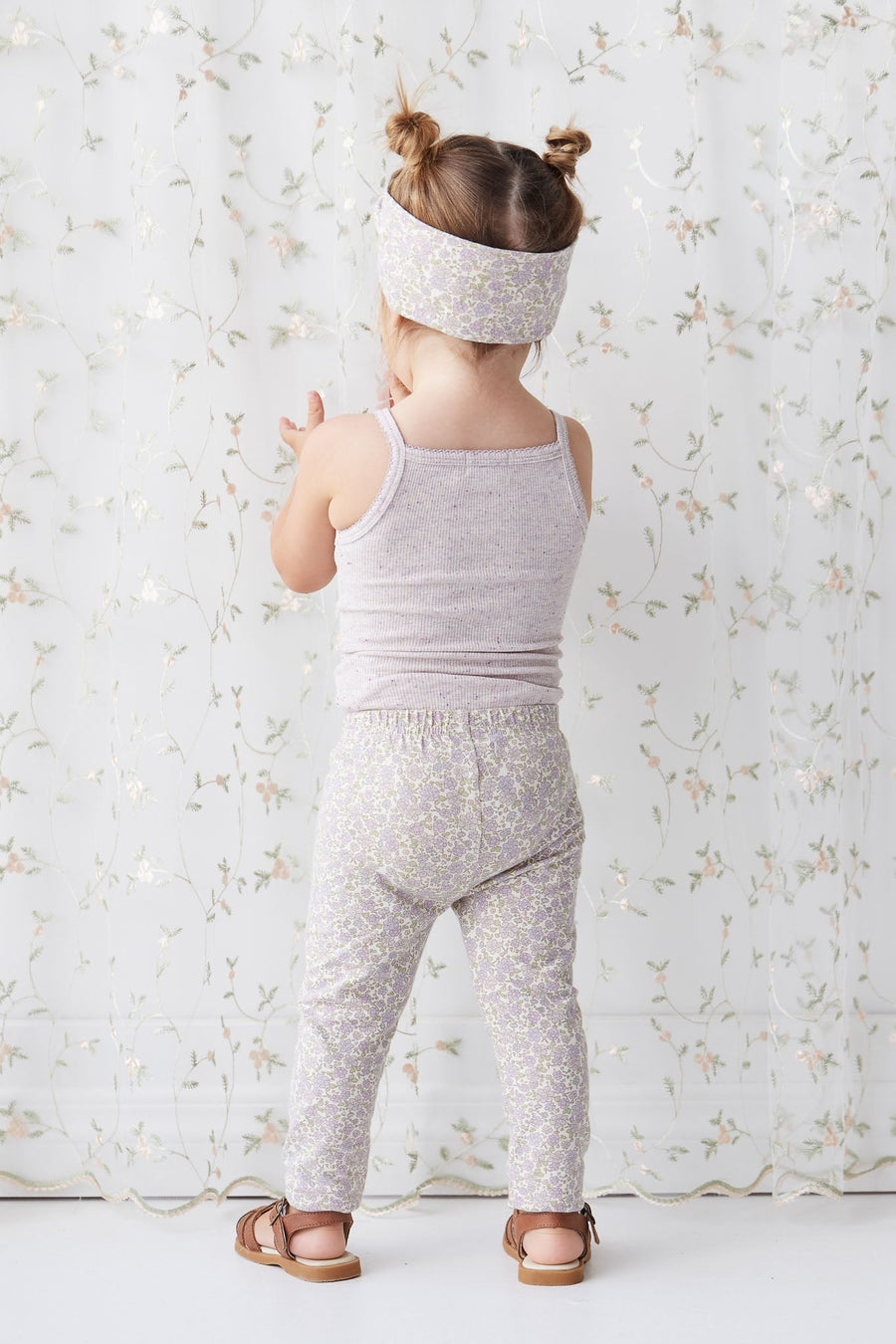 Organic Cotton Everyday Legging - Chloe Lavender Childrens Legging from Jamie Kay Australia