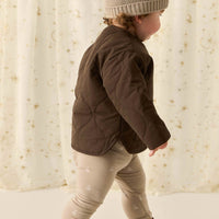 Organic Cotton Everyday Legging - Set Sail Vintage Taupe Childrens Legging from Jamie Kay Australia