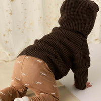 Organic Cotton Everyday Legging - Cosy Basil Spiced Childrens Legging from Jamie Kay Australia