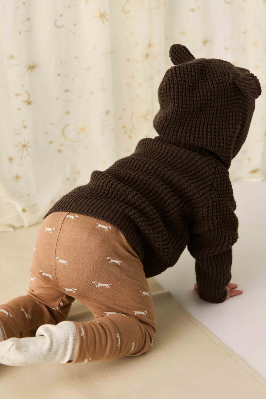 Organic Cotton Everyday Legging - Cosy Basil Spiced Childrens Legging from Jamie Kay Australia