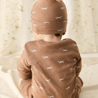 Organic Cotton Reese Zip Onepiece - Cosy Basil Spiced Childrens Onepiece from Jamie Kay Australia