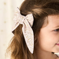 Organic Cotton Bow - Chloe Lilac Childrens Bow from Jamie Kay Australia