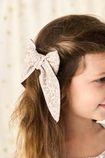 Organic Cotton Bow - Chloe Lilac Childrens Bow from Jamie Kay Australia