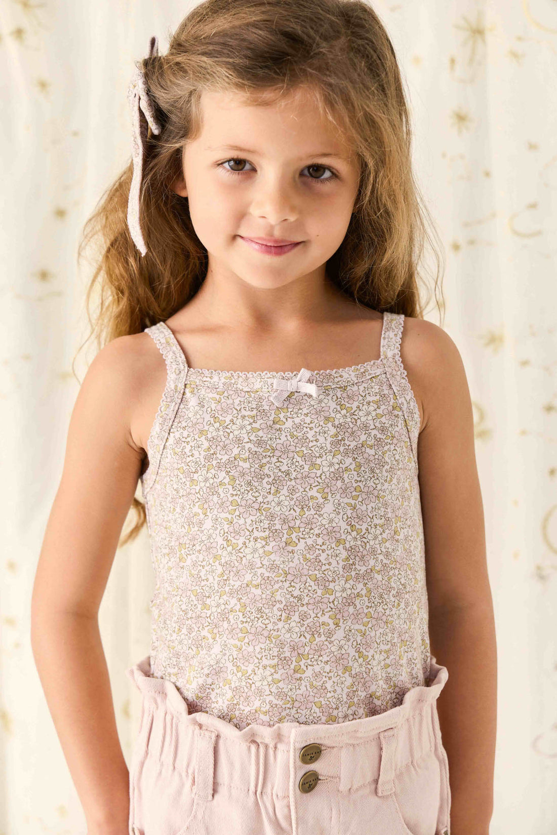 Organic Cotton Singlet - Chloe Lilac Childrens Singlet from Jamie Kay Australia