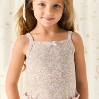 Organic Cotton Singlet - Chloe Lilac Childrens Singlet from Jamie Kay Australia