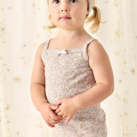 Organic Cotton Singlet - Chloe Lilac Childrens Singlet from Jamie Kay Australia