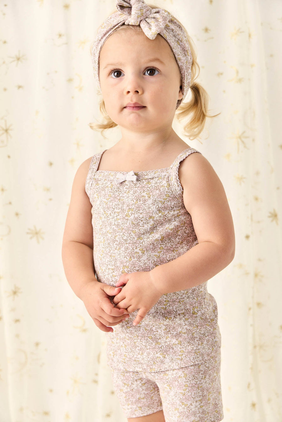 Organic Cotton Singlet - Chloe Lilac Childrens Singlet from Jamie Kay Australia