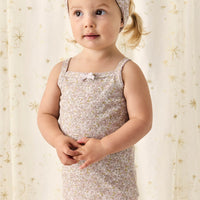 Organic Cotton Singlet - Chloe Lilac Childrens Singlet from Jamie Kay Australia