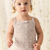 Organic Cotton Singlet - Chloe Lilac Childrens Singlet from Jamie Kay Australia