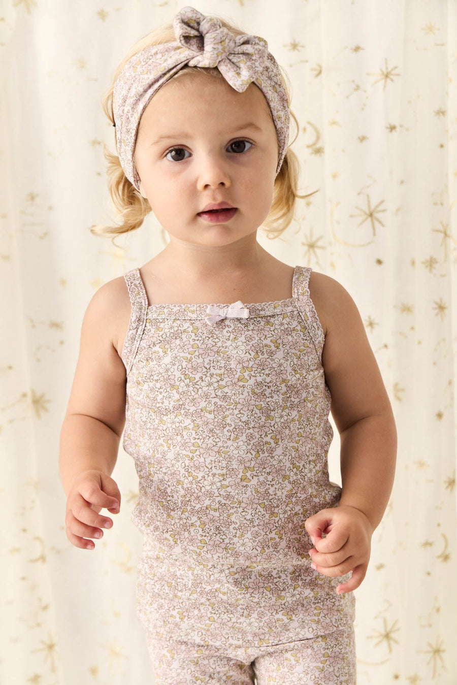 Organic Cotton Singlet - Chloe Lilac Childrens Singlet from Jamie Kay Australia