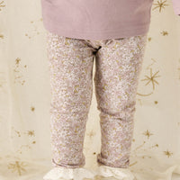 Organic Cotton Everyday Legging - Chloe Lilac Childrens Legging from Jamie Kay Australia