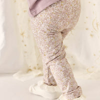 Organic Cotton Everyday Legging - Chloe Lilac Childrens Legging from Jamie Kay Australia