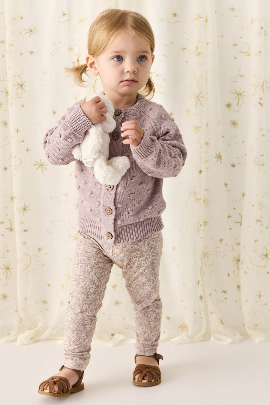 Organic Cotton Everyday Legging - Chloe Lilac Childrens Legging from Jamie Kay Australia