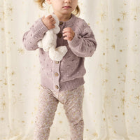 Organic Cotton Everyday Legging - Chloe Lilac Childrens Legging from Jamie Kay Australia