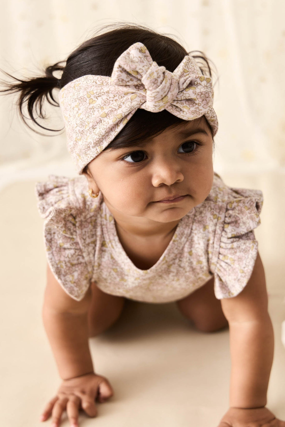 Organic Cotton Headband - Chloe Lilac Childrens Headband from Jamie Kay Australia