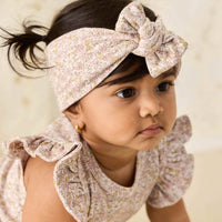 Organic Cotton Headband - Chloe Lilac Childrens Headband from Jamie Kay Australia