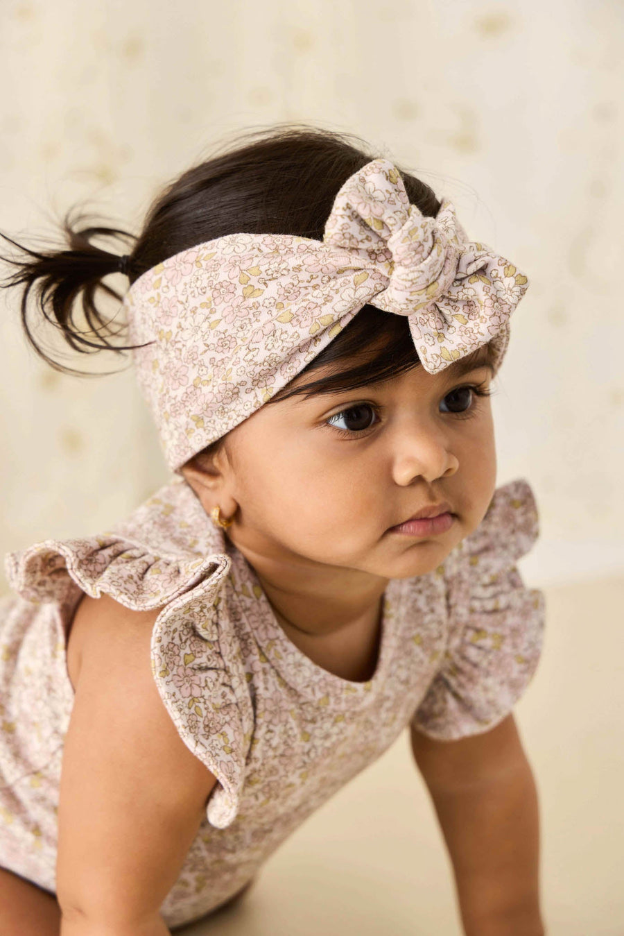 Organic Cotton Headband - Chloe Lilac Childrens Headband from Jamie Kay Australia