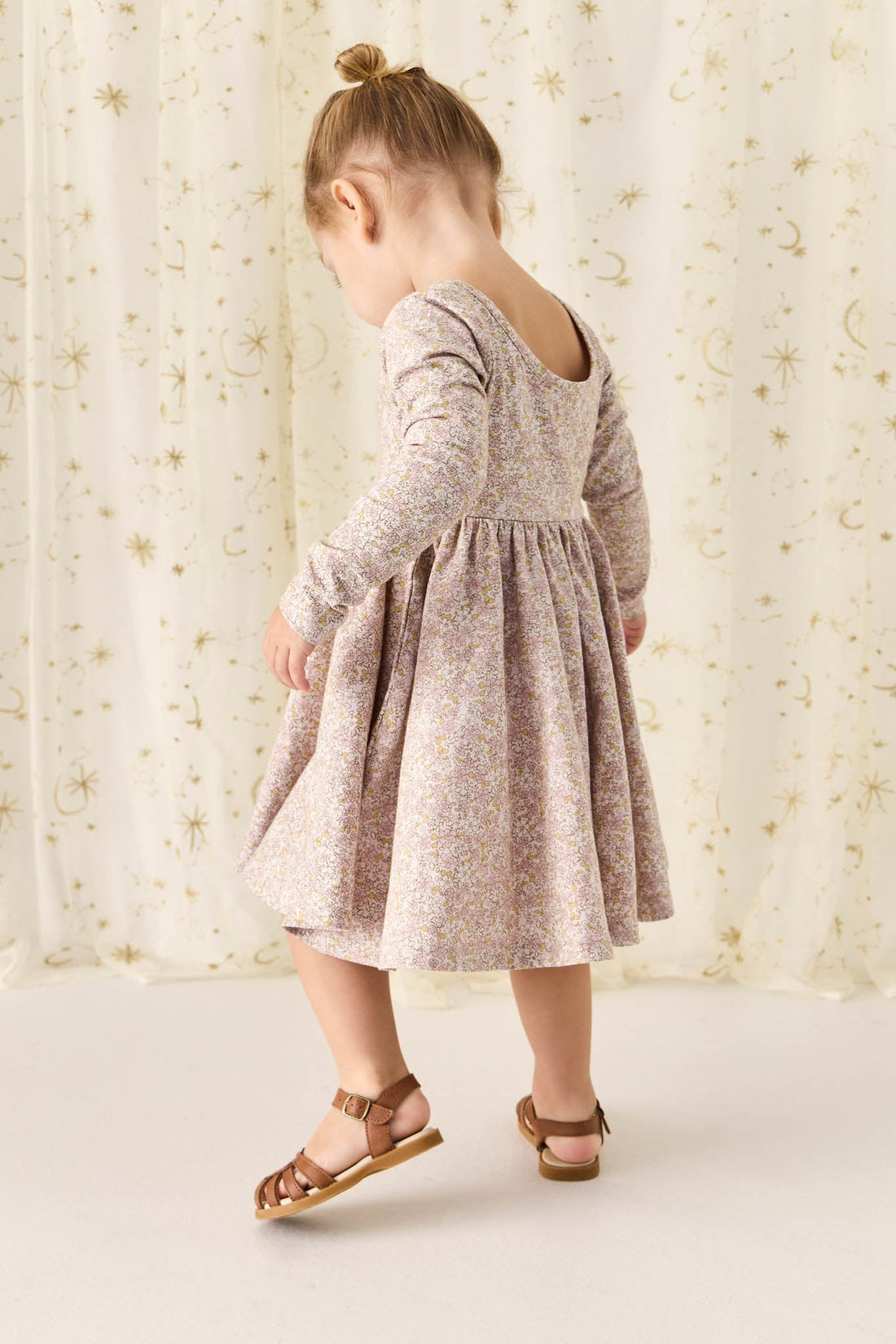 Organic Cotton Tallulah Dress - Chloe Lilac Childrens Dress from Jamie Kay Australia