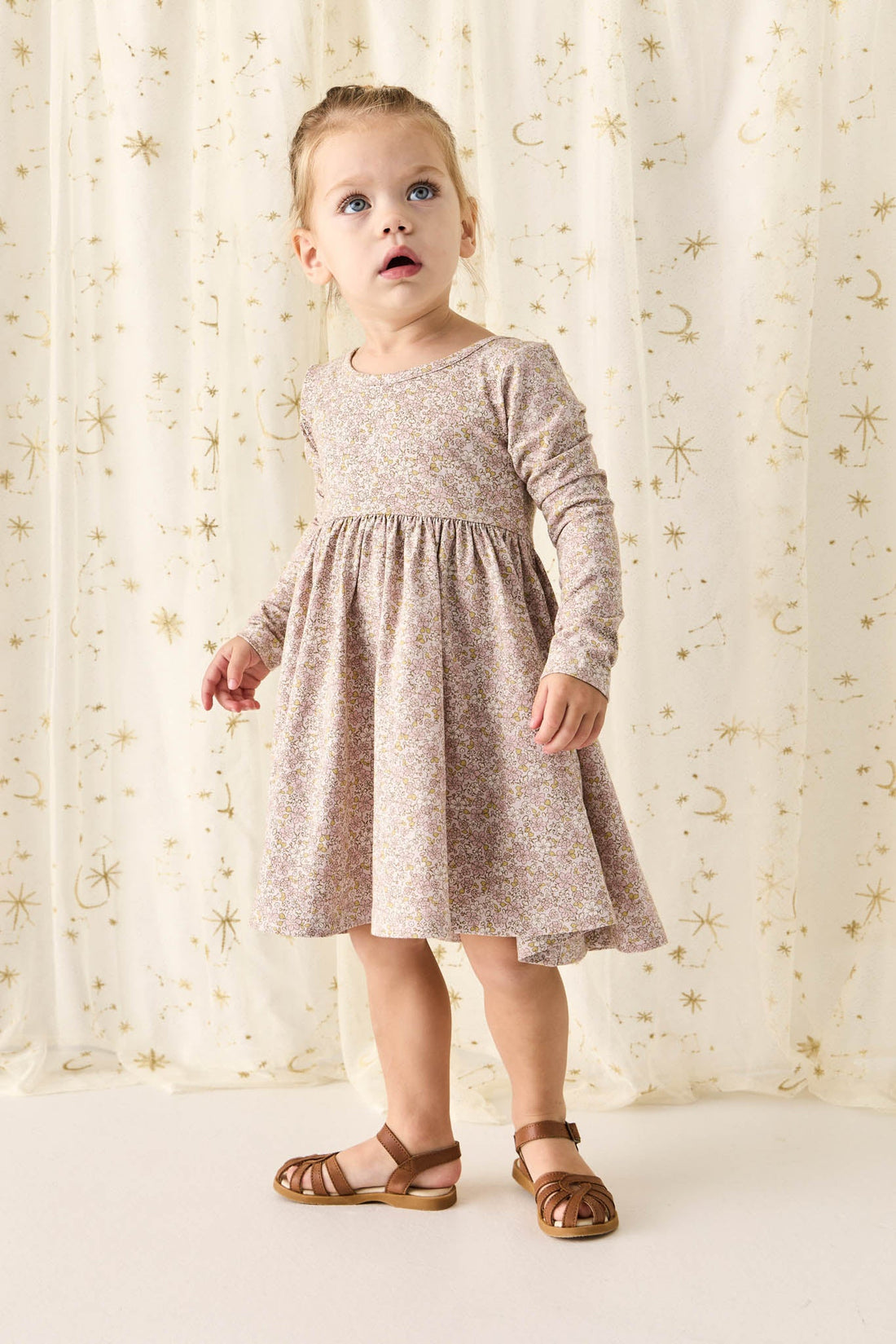 Organic Cotton Tallulah Dress - Chloe Lilac Childrens Dress from Jamie Kay Australia