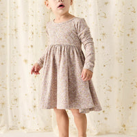 Organic Cotton Tallulah Dress - Chloe Lilac Childrens Dress from Jamie Kay Australia