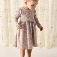 Organic Cotton Tallulah Dress - Chloe Lilac Childrens Dress from Jamie Kay Australia