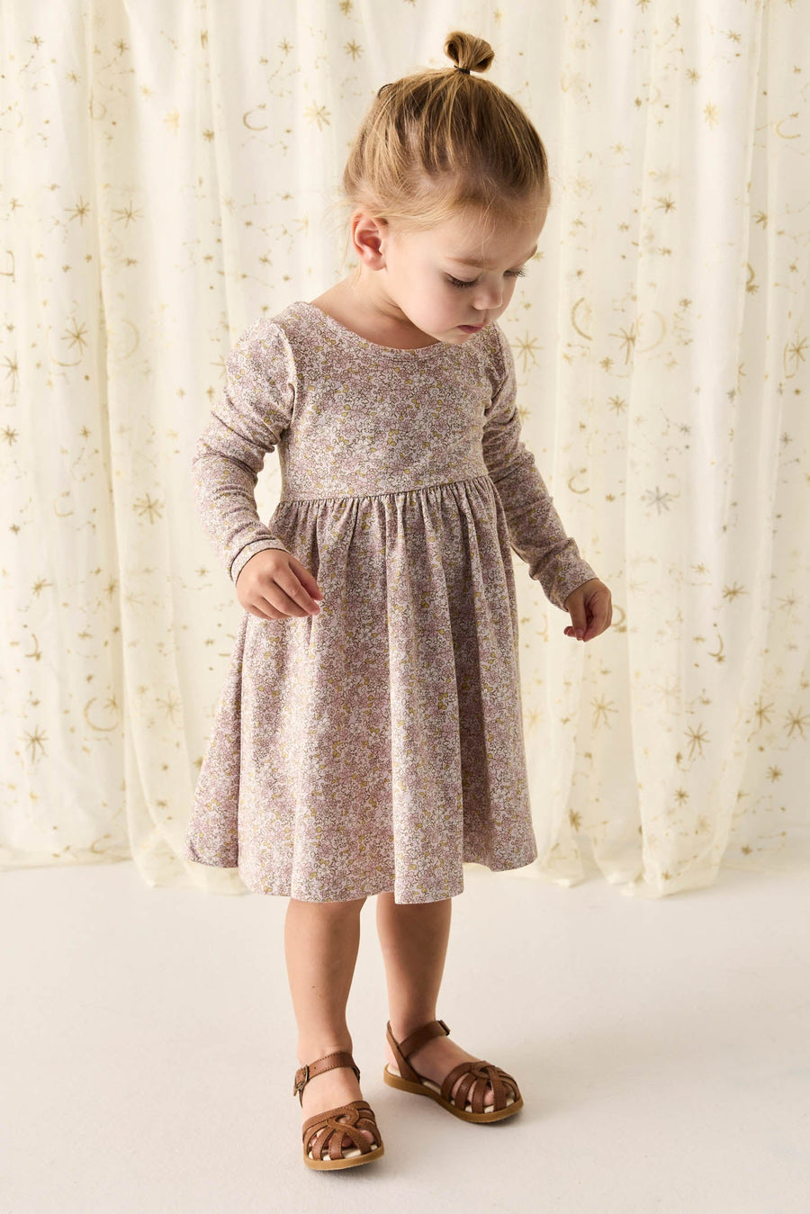 Organic Cotton Tallulah Dress - Chloe Lilac Childrens Dress from Jamie Kay Australia