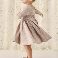 Organic Cotton Tallulah Dress - Chloe Lilac Childrens Dress from Jamie Kay Australia