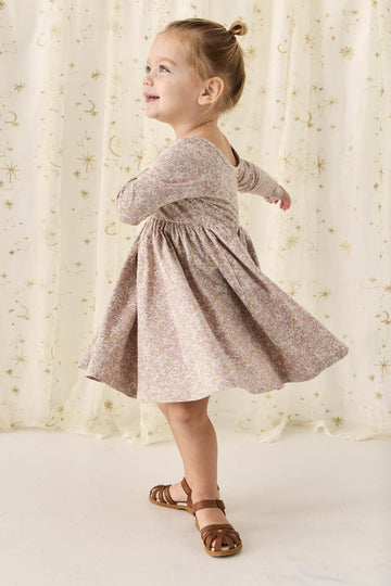 Organic Cotton Tallulah Dress - Chloe Lilac Childrens Dress from Jamie Kay Australia