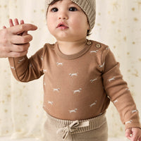 Organic Cotton Fernley Bodysuit - Cosy Basil Spiced Childrens Bodysuit from Jamie Kay Australia