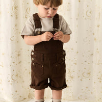 Chase Short Overall - Dark Coffee Childrens Overall from Jamie Kay Australia