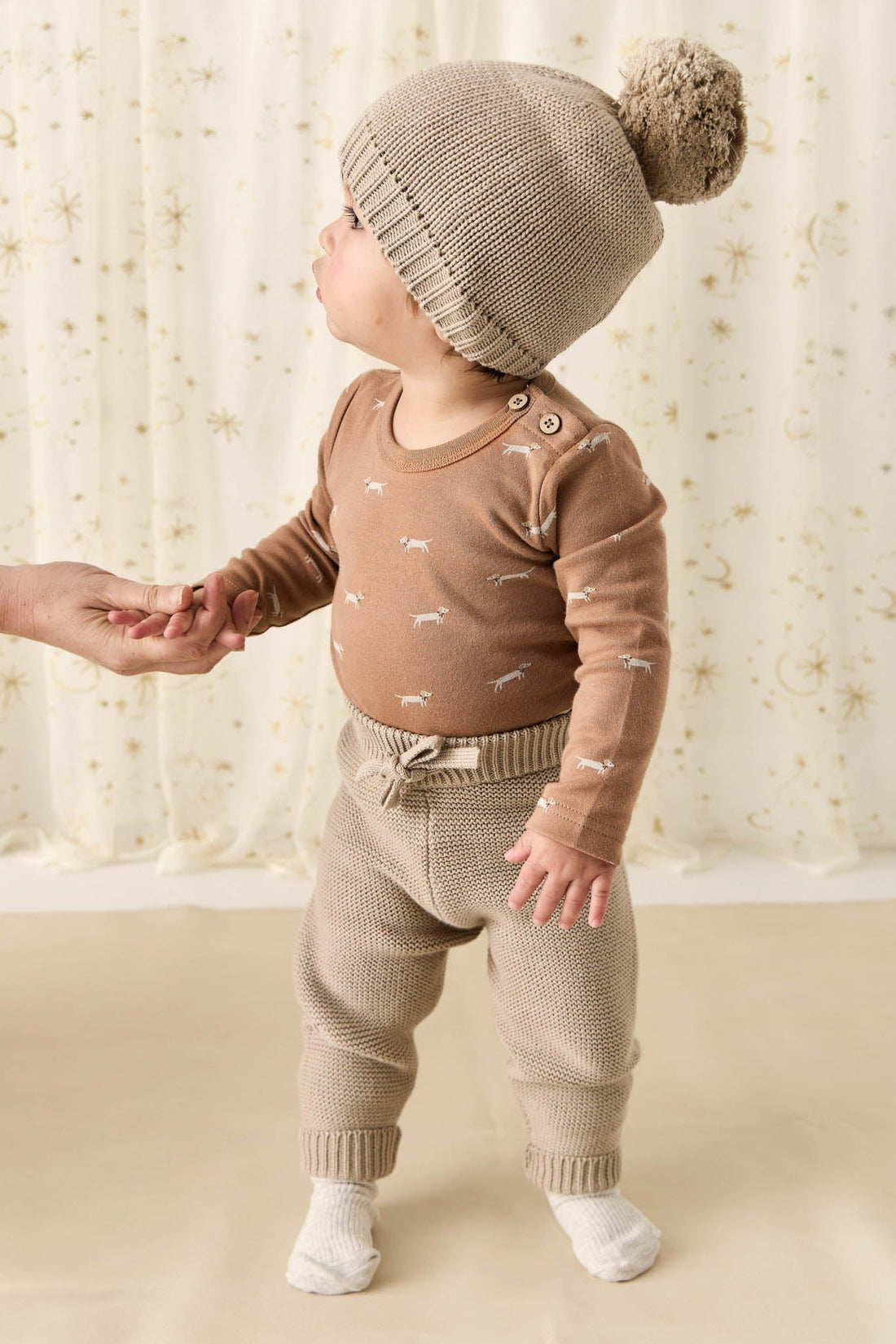 Organic Cotton Fernley Bodysuit - Cosy Basil Spiced Childrens Bodysuit from Jamie Kay Australia