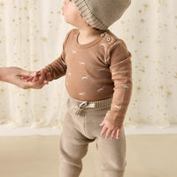 Organic Cotton Fernley Bodysuit - Cosy Basil Spiced Childrens Bodysuit from Jamie Kay Australia