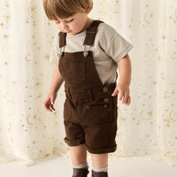 Chase Short Overall - Dark Coffee Childrens Overall from Jamie Kay Australia