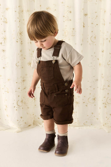 Chase Short Overall - Dark Coffee Childrens Overall from Jamie Kay Australia