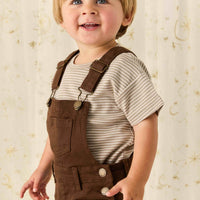 Chase Short Overall - Dark Coffee Childrens Overall from Jamie Kay Australia