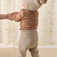 Organic Cotton Fernley Bodysuit - Cosy Basil Spiced Childrens Bodysuit from Jamie Kay Australia