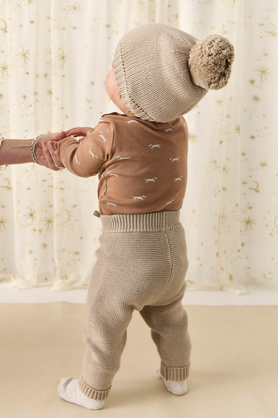 Organic Cotton Fernley Bodysuit - Cosy Basil Spiced Childrens Bodysuit from Jamie Kay Australia