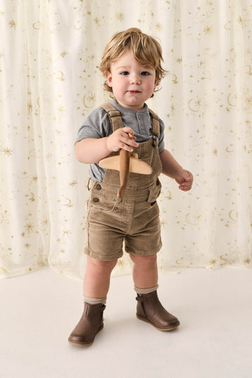 Casey Short Cord Overall - Vintage Taupe Childrens Overall from Jamie Kay Australia