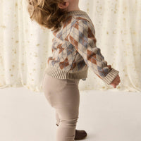 Enzo Jumper - Enzo Jacquard Vintage Taupe Childrens Jumper from Jamie Kay Australia